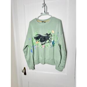 Target Wicked Green Crewneck Graphic Elphaba Sweatshirt NEW Size XL